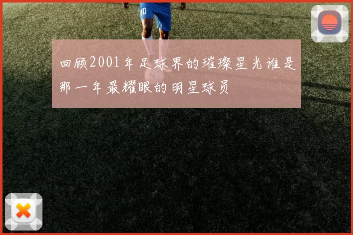 回顾2001年足球界的璀璨星光谁是那一年最耀眼的明星球员